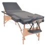 Camilla de masaje plegable 3 zonas 10 cm grosor negra de vidaXL, Mesas de masaje - Ref: Foro24-110153, Precio: 250,86 €, Desc...