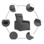 Sillón reclinable elevable de tela gris oscuro en Sillones | Comprar online en Foru.es