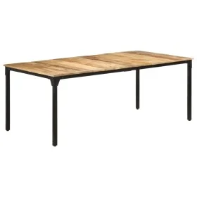 Rough mango wood dining table 200x100x76 cm by , Kitchen and dining tables - Ref: Foro24-321976, Price: 366,05 €, Discount: %