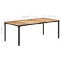 Mesa de comedor madera de mango rugosa 200x100x76 cm de , Mesas de cocina y de comedor - Ref: Foro24-321976, Precio: 372,61 €...