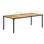 Mesa de comedor madera de mango rugosa 200x100x76 cm de , Mesas de cocina y de comedor - Ref: Foro24-321976, Precio: 366,05 €...