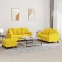 Juego de sofás con cojines 3 piezas tela amarillo claro de , Sofás - Ref: Foro24-3201661, Precio: 418,79 €, Descuento: %