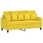 Juego de sofás con cojines 3 piezas tela amarillo claro de , Sofás - Ref: Foro24-3201661, Precio: 418,79 €, Descuento: %