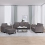 Juego de sofás con cojines 4 piezas cuero sintético gris de , Sofás - Ref: Foro24-3201747, Precio: 638,14 €, Descuento: %