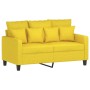 Juego de sofás con cojines 3 piezas tela amarillo claro de , Sofás - Ref: Foro24-3201677, Precio: 512,81 €, Descuento: %