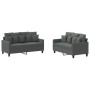 Juego de sofás con cojines 2 piezas tela gris oscuro de , Sofás - Ref: Foro24-3201649, Precio: 427,24 €, Descuento: %