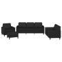 Juego de sofás con cojines 4 piezas cuero sintético negro de , Sofás - Ref: Foro24-3201745, Precio: 638,03 €, Descuento: %