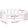 Zweiplätziges Sofa aus dunkelgrauem Stoff, 140 cm. von , Sofas - Ref: Foro24-359268, Preis: 207,60 €, Rabatt: %