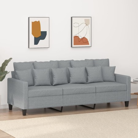 Sofá de 3 plazas de tela gris claro 180 cm de , Sofás - Ref: Foro24-359275, Precio: 275,73 €, Descuento: %