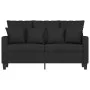 Sofá de 2 plazas de tela negro 120 cm by , Sofas - Ref: Foro24-359263, Price: 195,74 €, Discount: %