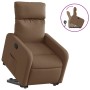 Sillón reclinable elevable de tela marrón en Sillones | Comprar online en Foru.es