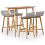 Set de comedor de jardín 5 piezas madera maciza de acacia de vidaXL, Conjuntos de jardín - Ref: Foro24-44222, Precio: 402,19 ...