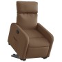Sillón reclinable elevable de tela marrón en Sillones | Comprar online en Foru.es