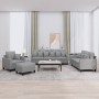 Juego de sofás con cojines 4 piezas tela gris claro de , Sofás - Ref: Foro24-3201640, Precio: 706,72 €, Descuento: %