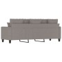 Sofá de 3 plazas de tela gris taupe 180 cm de , Sofás - Ref: Foro24-359282, Precio: 277,95 €, Descuento: %