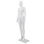 Maniquí de mujer completo base de vidrio blanco brillante 175cm de vidaXL, Maniquís - Ref: Foro24-142928, Precio: 171,29 €, D...