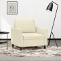 Sillón cuero sintético crema 60 cm de , Sofás - Ref: Foro24-359324, Precio: 131,89 €, Descuento: %