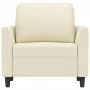 Sillón cuero sintético crema 60 cm de , Sofás - Ref: Foro24-359324, Precio: 131,89 €, Descuento: %