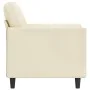 Sillón cuero sintético crema 60 cm de , Sofás - Ref: Foro24-359324, Precio: 131,89 €, Descuento: %