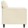 Sillón cuero sintético crema 60 cm de , Sofás - Ref: Foro24-359324, Precio: 134,06 €, Descuento: %