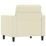 Sillón cuero sintético crema 60 cm de , Sofás - Ref: Foro24-359324, Precio: 131,89 €, Descuento: %