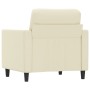 Sillón cuero sintético crema 60 cm de , Sofás - Ref: Foro24-359324, Precio: 134,06 €, Descuento: %