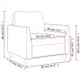Sillón cuero sintético crema 60 cm de , Sofás - Ref: Foro24-359324, Precio: 131,89 €, Descuento: %