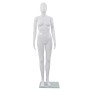 Maniquí de mujer completo base de vidrio blanco brillante 175cm de vidaXL, Maniquís - Ref: Foro24-142928, Precio: 171,29 €, D...