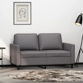 Sofá de 2 plazas de cuero sintético gris 120 cm de , Sofás - Ref: Foro24-359330, Precio: 191,45 €, Descuento: %