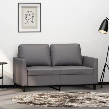 Sofá de 2 plazas de cuero sintético gris 120 cm de , Sofás - Ref: Foro24-359330, Precio: 191,45 €, Descuento: %
