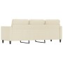 Sofá de 3 plazas de cuero sintético color crema 180 cm de , Sofás - Ref: Foro24-359339, Precio: 246,20 €, Descuento: %