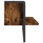 Estantes de pared con barra roble ahumado 65x25x30 cm de , Estantes y estanterías - Ref: Foro24-836290, Precio: 21,18 €, Desc...