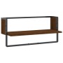 Estante de pared con barra marrón roble 65x25x30 cm de , Estantes y estanterías - Ref: Foro24-836292, Precio: 21,79 €, Descue...