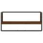 Estante de pared con barra marrón roble 65x25x30 cm de , Estantes y estanterías - Ref: Foro24-836292, Precio: 21,79 €, Descue...