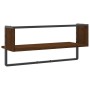 Estante de pared con barra marrón roble 65x25x30 cm de , Estantes y estanterías - Ref: Foro24-836292, Precio: 21,79 €, Descue...