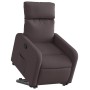 Sillón reclinable elevable tela marrón oscuro en Sillones | Comprar online en Foru.es