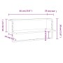 Estante de pared con barra marrón roble 65x25x30 cm de , Estantes y estanterías - Ref: Foro24-836292, Precio: 21,79 €, Descue...