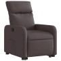 Sillón reclinable elevable tela marrón oscuro en Sillones | Comprar online en Foru.es