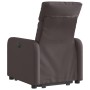 Sillón reclinable elevable tela marrón oscuro en Sillones | Comprar online en Foru.es