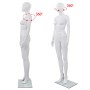 Maniquí de mujer completo base de vidrio blanco brillante 175cm de vidaXL, Maniquís - Ref: Foro24-142928, Precio: 171,29 €, D...