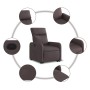 Sillón reclinable elevable tela marrón oscuro en Sillones | Comprar online en Foru.es