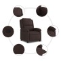 Sillón reclinable de tela marrón oscuro de , Sillones - Ref: Foro24-371756, Precio: 192,16 €, Descuento: %