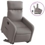 Sillón reclinable elevable tela gris taupe en Sillones | Comprar online en Foru.es