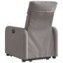 Sillón reclinable elevable tela gris taupe en Sillones | Comprar online en Foru.es