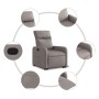 Sillón reclinable elevable tela gris taupe en Sillones | Comprar online en Foru.es