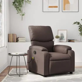 Sillón de masaje reclinable cuero sintético marrón by , Armchairs - Ref: Foro24-373443, Price: 269,29 €, Discount: %
