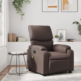 Sillón de masaje reclinable cuero sintético marrón de , Sillones - Ref: Foro24-373443, Precio: 274,42 €, Descuento: %