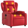 Sillón de masaje reclinable cuero sintético rojo de , Sillones - Ref: Foro24-372439, Precio: 258,24 €, Descuento: %