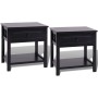 Mesitas de noche 2 unidades madera negras de vidaXL, Mesitas de noche - Ref: Foro24-242873, Precio: 89,54 €, Descuento: %