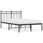 Estructura de cama con cabecero metal negro 120x200 cm de , Camas y somieres - Ref: Foro24-373689, Precio: 96,52 €, Descuento: %